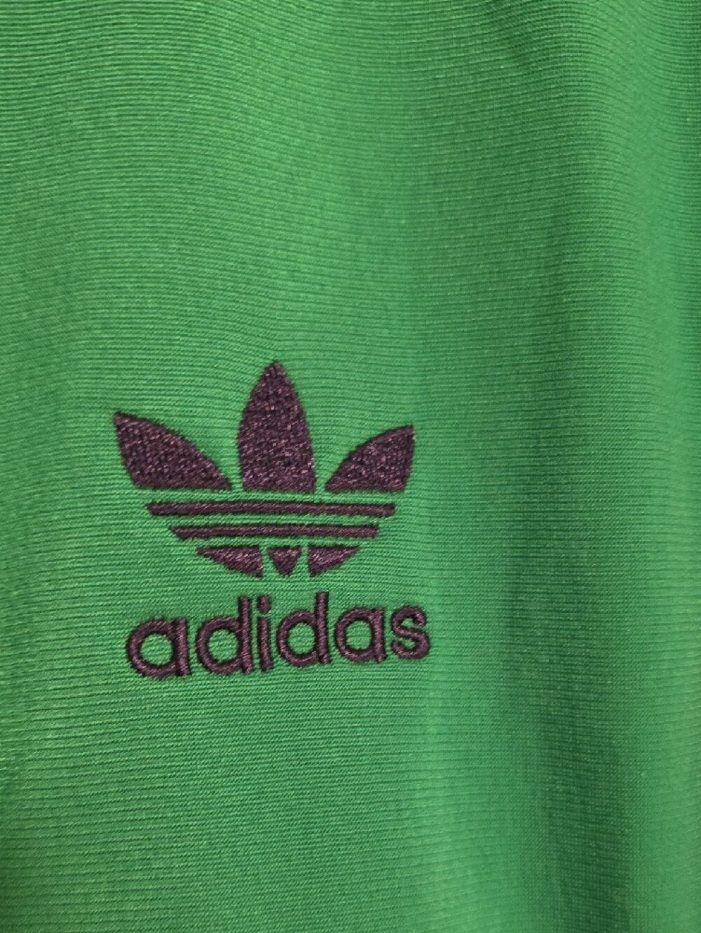 adidas Green Track Jacket with Navy Trefoil - Picture 7 of 7